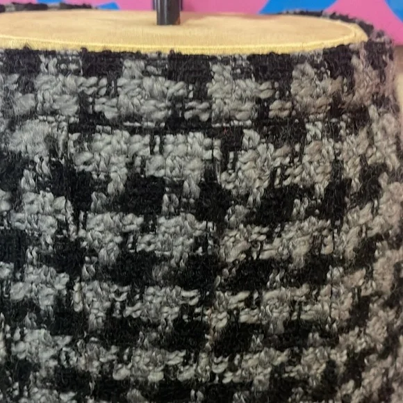 Moschino Cheap Chic Gray Black Wool Tweed Houndstooth Trumpet Skirt - Picture 3 of 10